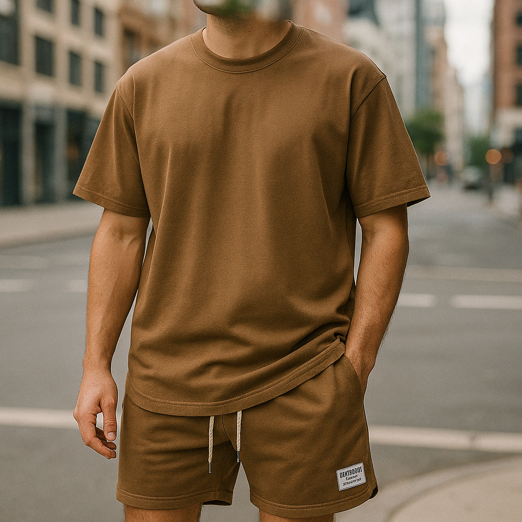 Abbinato™ - COORDINATED T-SHIRT AND SHORTS SET WITH CASUAL STYLE