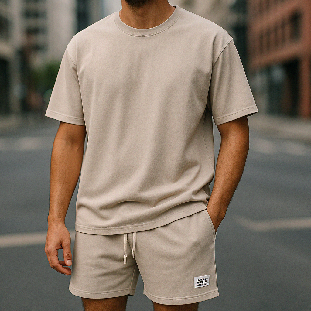 Abbinato™ - COORDINATED T-SHIRT AND SHORTS SET WITH CASUAL STYLE