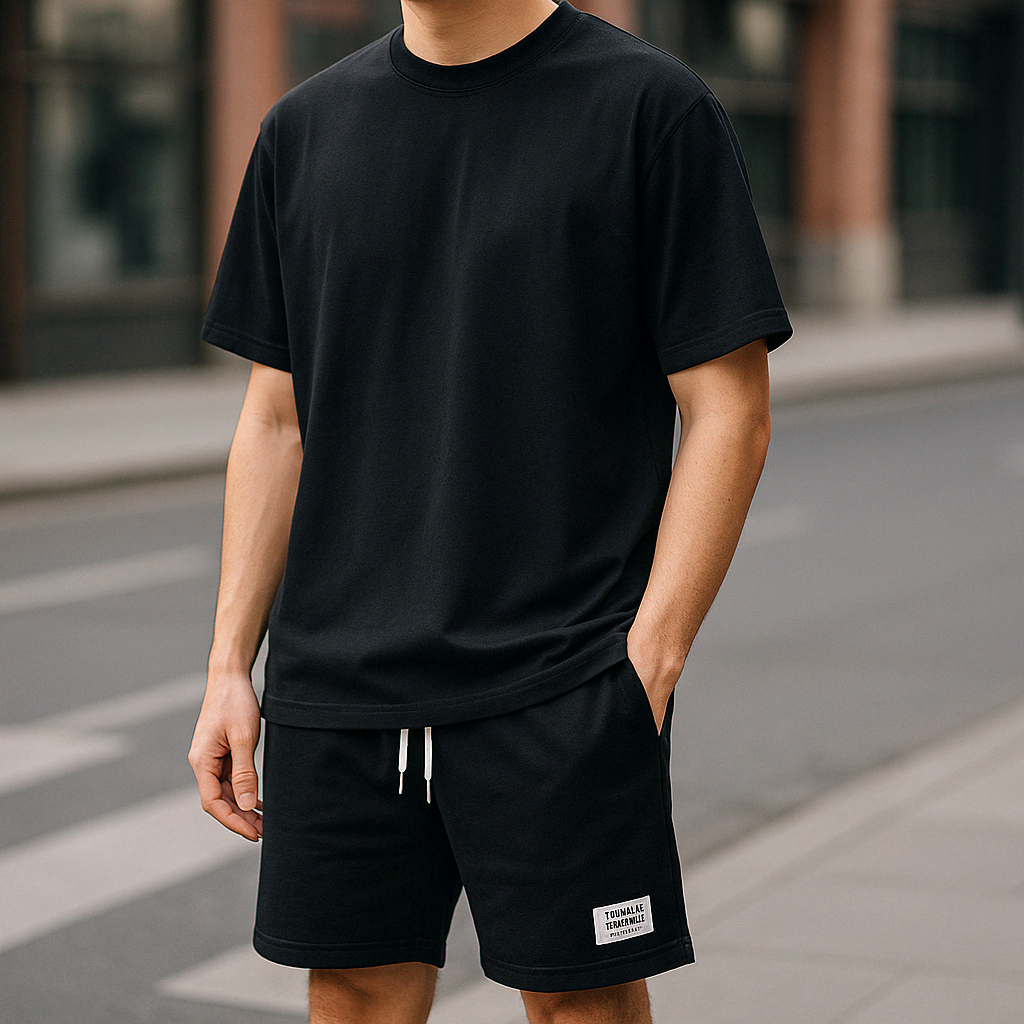 Abbinato™ - COORDINATED T-SHIRT AND SHORTS SET WITH CASUAL STYLE