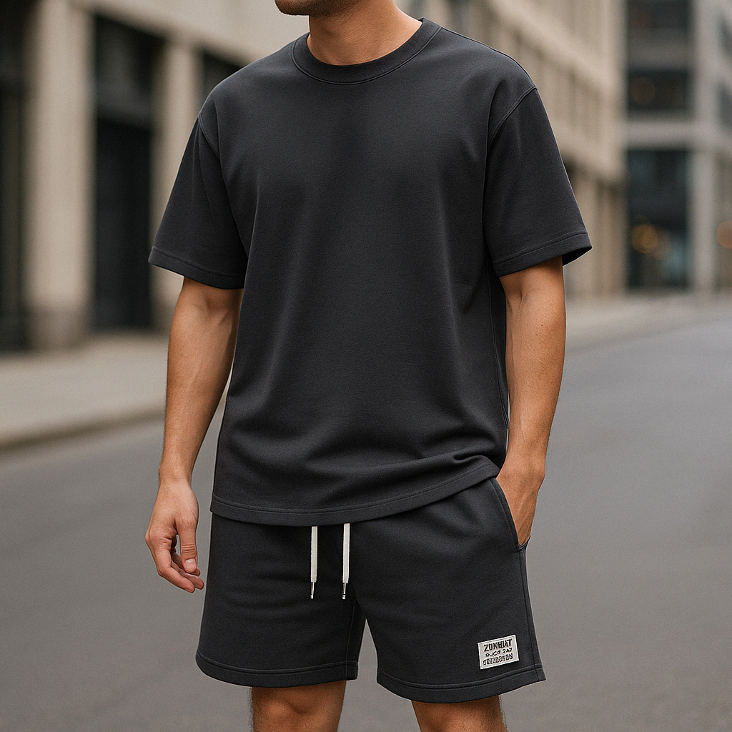 Abbinato™ - COORDINATED T-SHIRT AND SHORTS SET WITH CASUAL STYLE