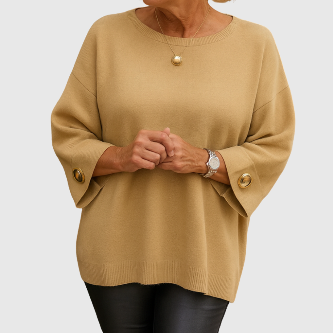 Talbot™ | Gold Button Tunic Sweater