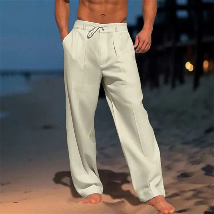 NATHAN™ – MENS COTTON CASUAL SUMMER TROUSERS