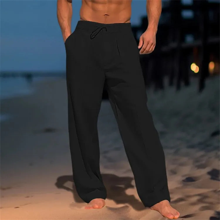 NATHAN™ – MENS COTTON CASUAL SUMMER TROUSERS