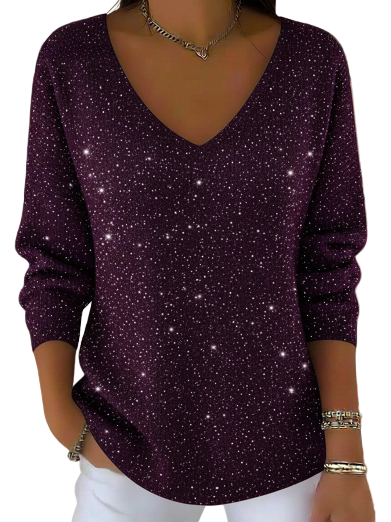 ALICE™ - CAMISOLA FESTIVA DE DECOTE EM V