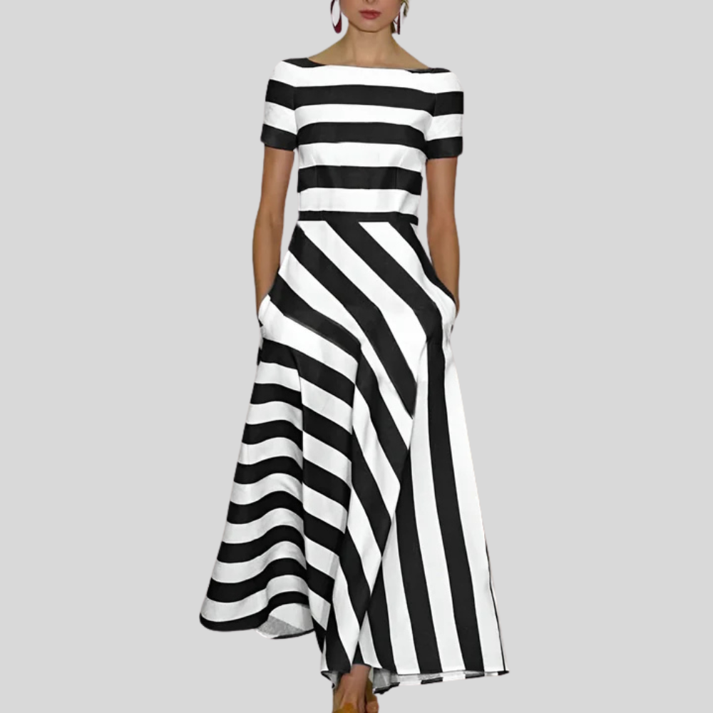 BELLA | CLASSIC STRIPED MAXI DRESS