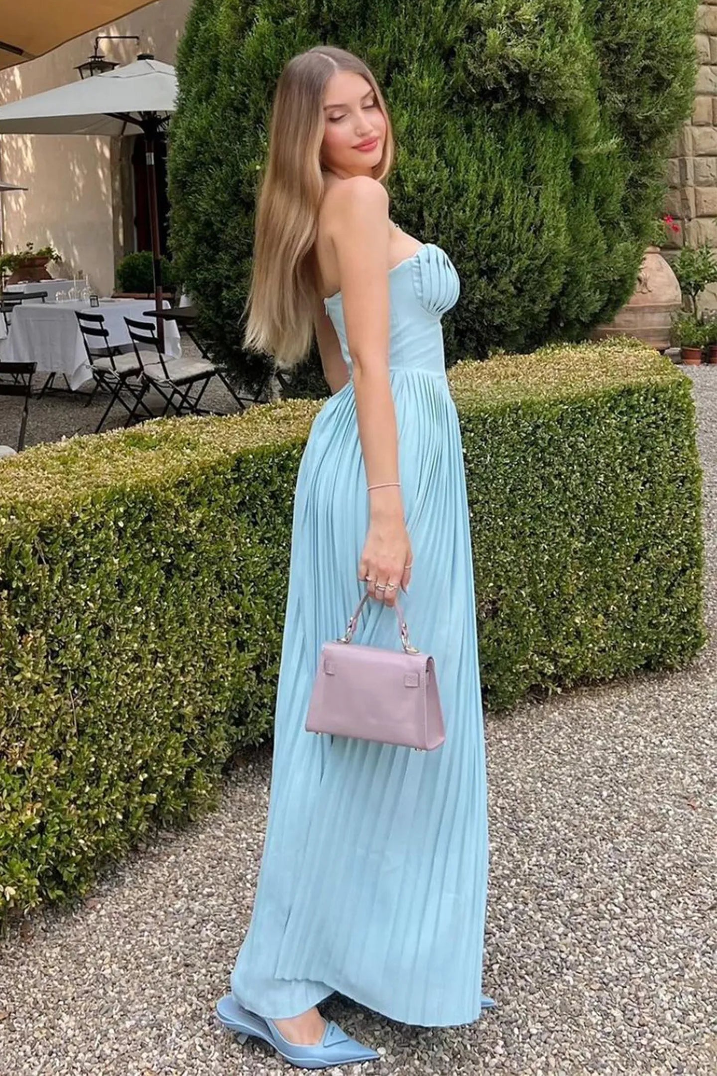 JHANELA | ROBE MAXI ÉLÉGANTE SANS BRETELLES