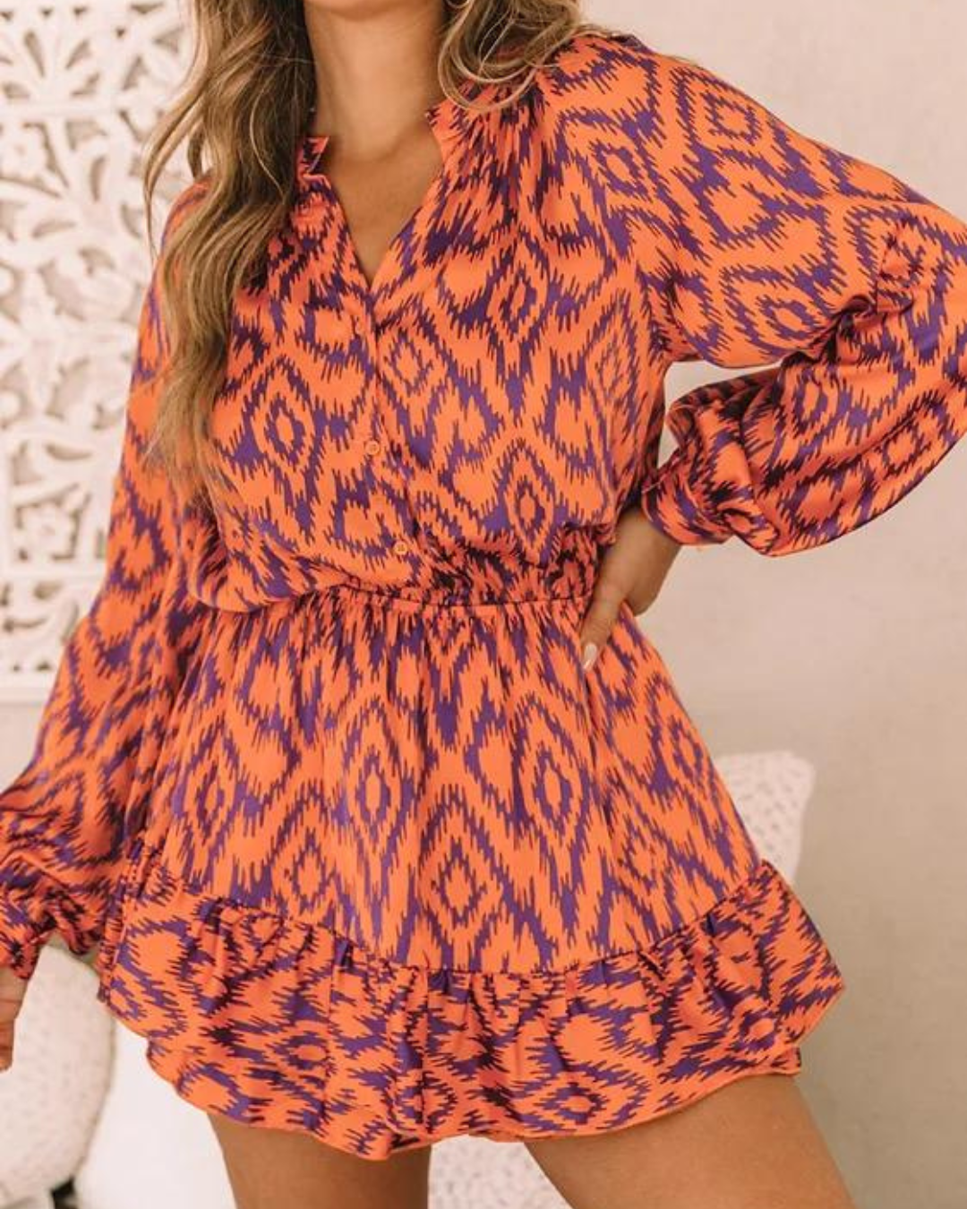 Blakely | Robe midi rétro aztèque glamour