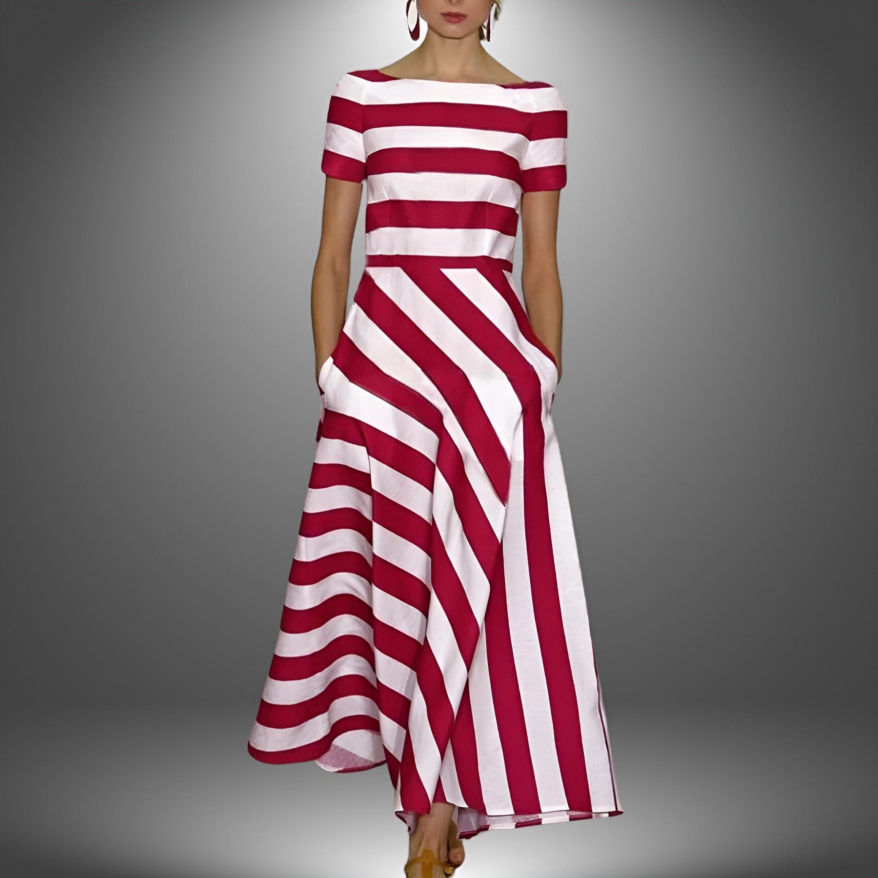 BELLA | CLASSIC STRIPED MAXI DRESS