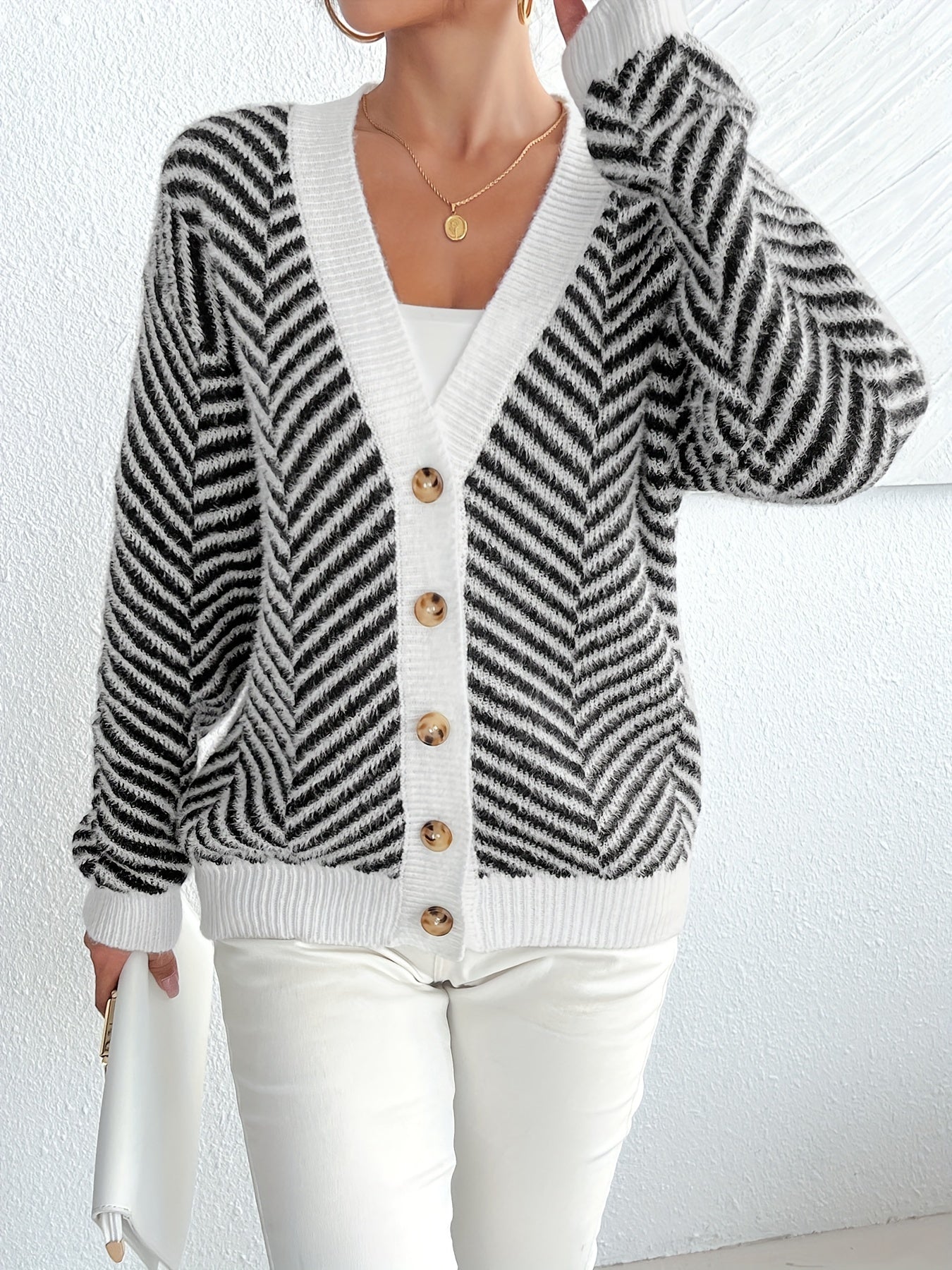 Talbot™ | Cardigan monochrome chic