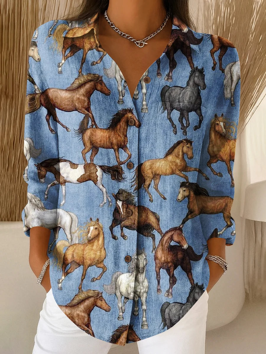 Blouse à motifs animaliers