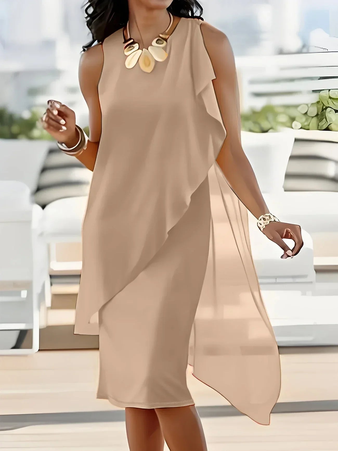 ADDIE | TIMELESS SLEEVELESS MIDI DRESS