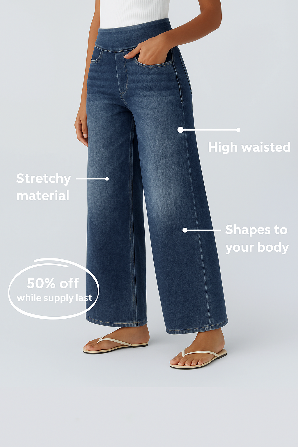 Eva - High-Waisted Stretch Trousers