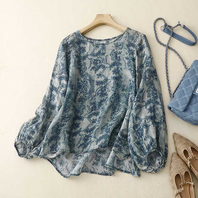 AERIN | LONG SLEEVED LINEN BLOUSE