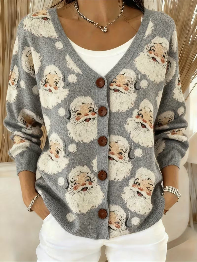 Talbot™ | Jolly Santa Face Cardigan