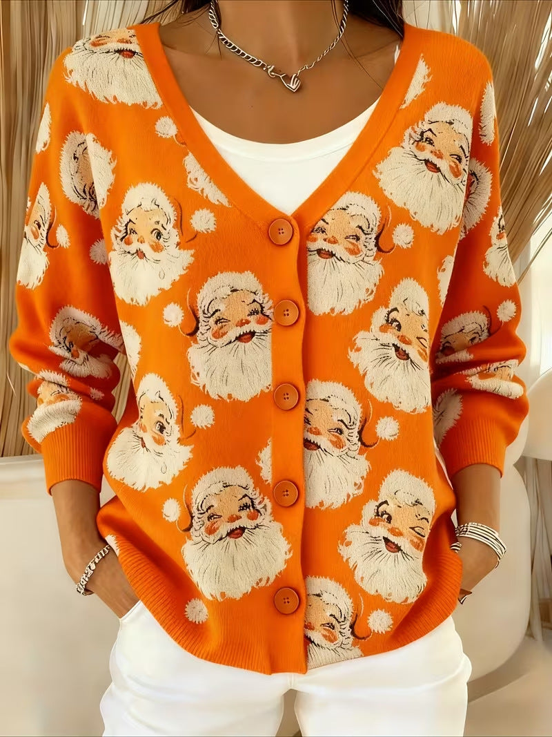 Talbot™ | Jolly Santa Face Cardigan