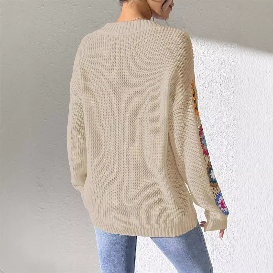 Talbot™ | Pull tricoté à patchs au crochet