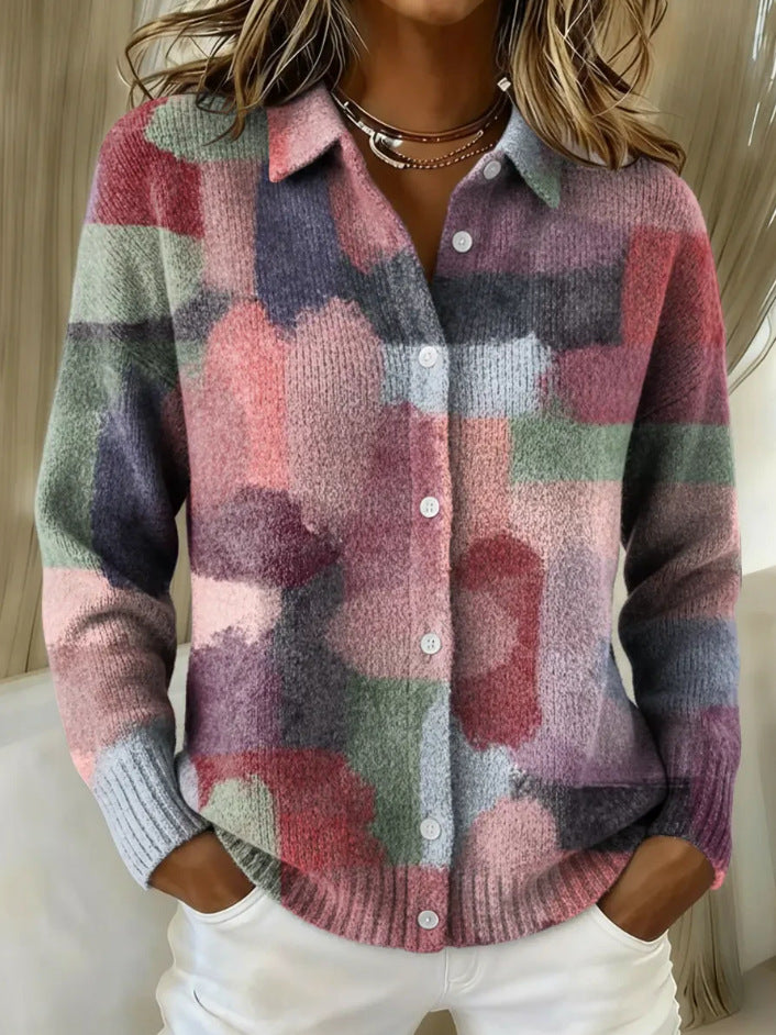 Talbot™ | Abstract Colorblock Shirt Cardigan