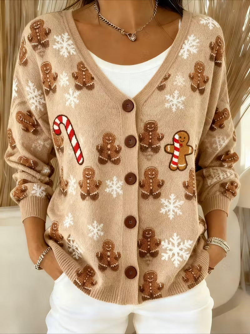 Talbot™ | Gingerbread Man Cardigan