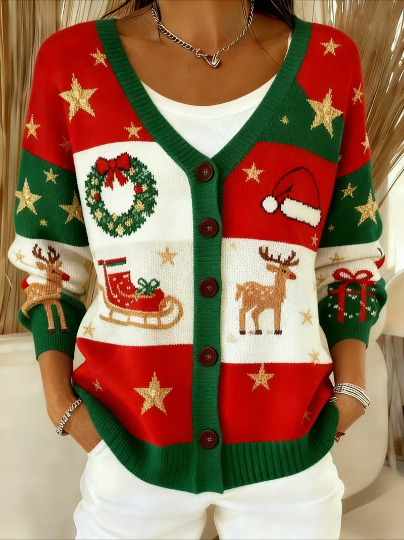 Talbot™ | Vintage Christmas Patch Cardigan