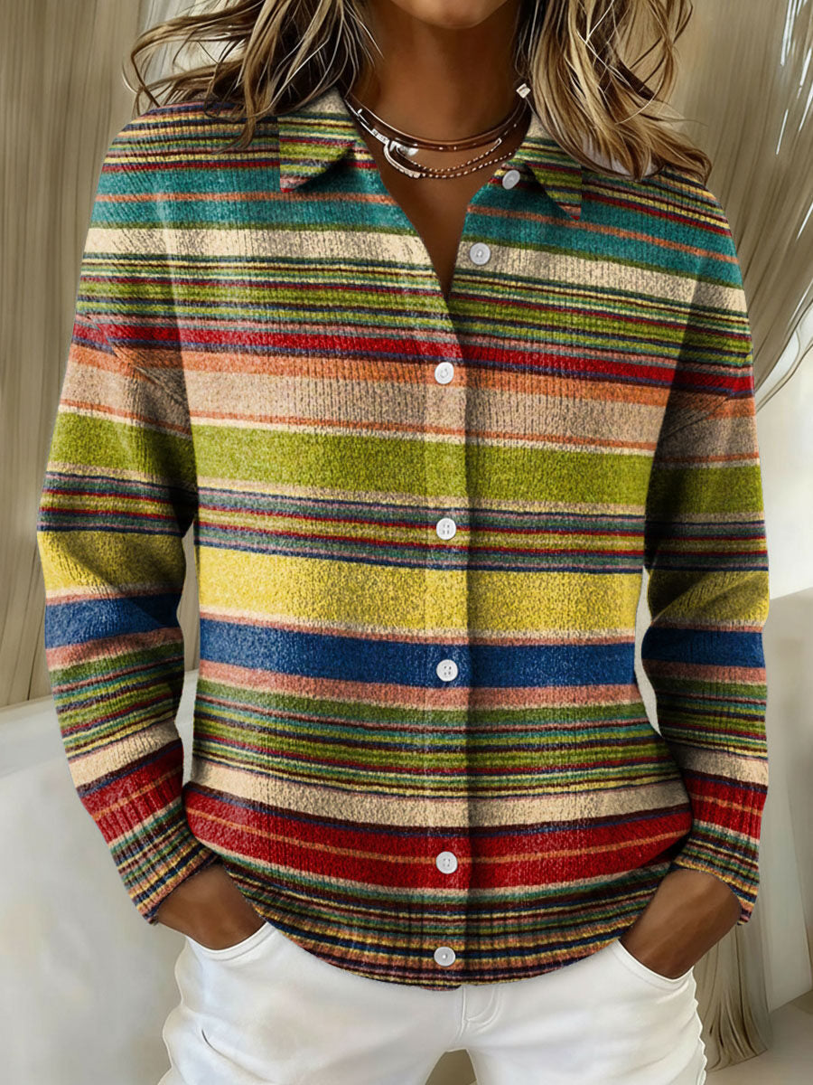 Talbot™ | Rainbow Stripe Shirt Cardigan