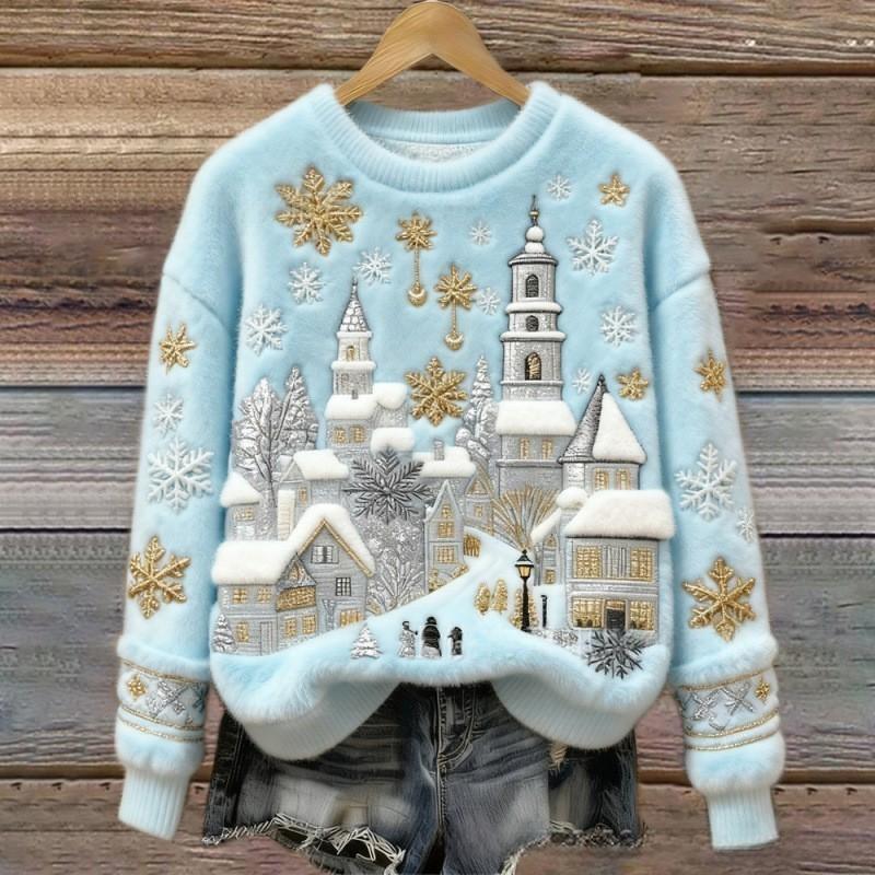 Talbot™ | Winter Village Fluffy Christmas Sweater