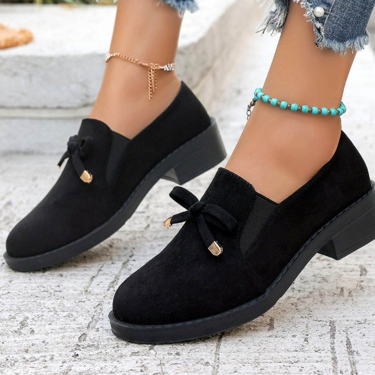 Talbot™ | Velvet Bow Loafers