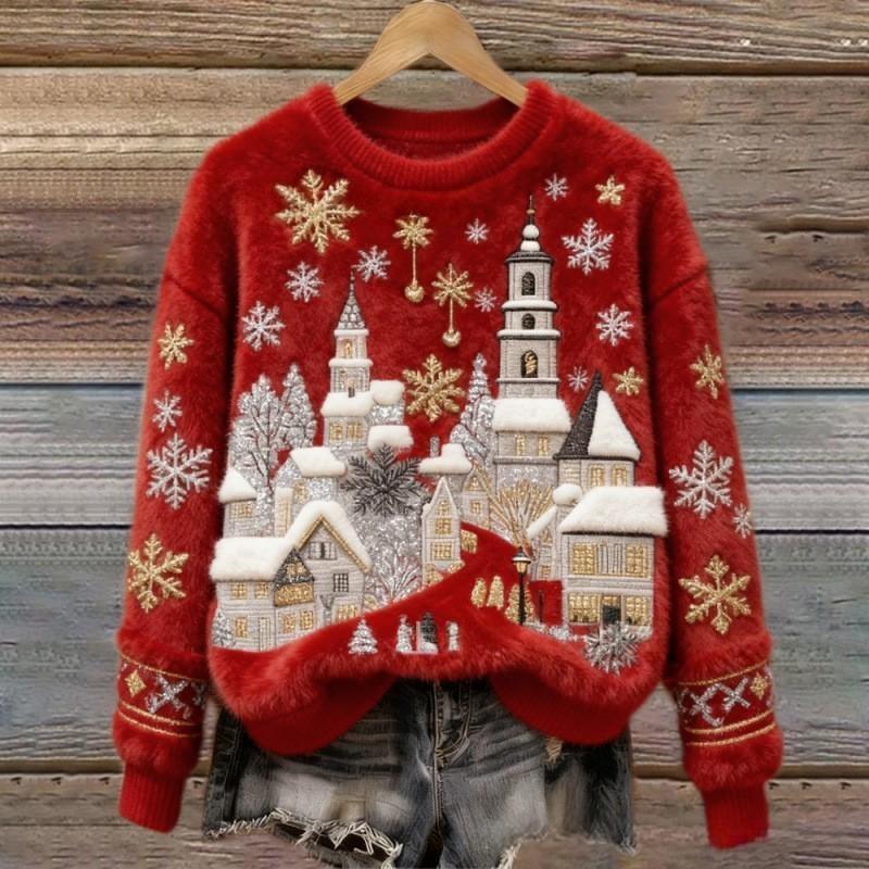 Talbot™ | Winter Village Fluffy Christmas Sweater