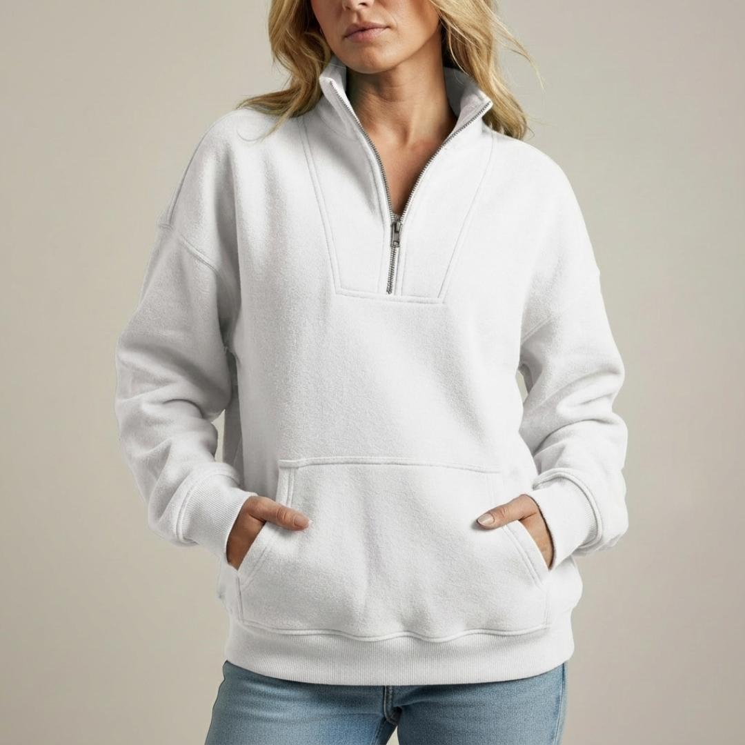Pull polaire à demi-zip CozyAura