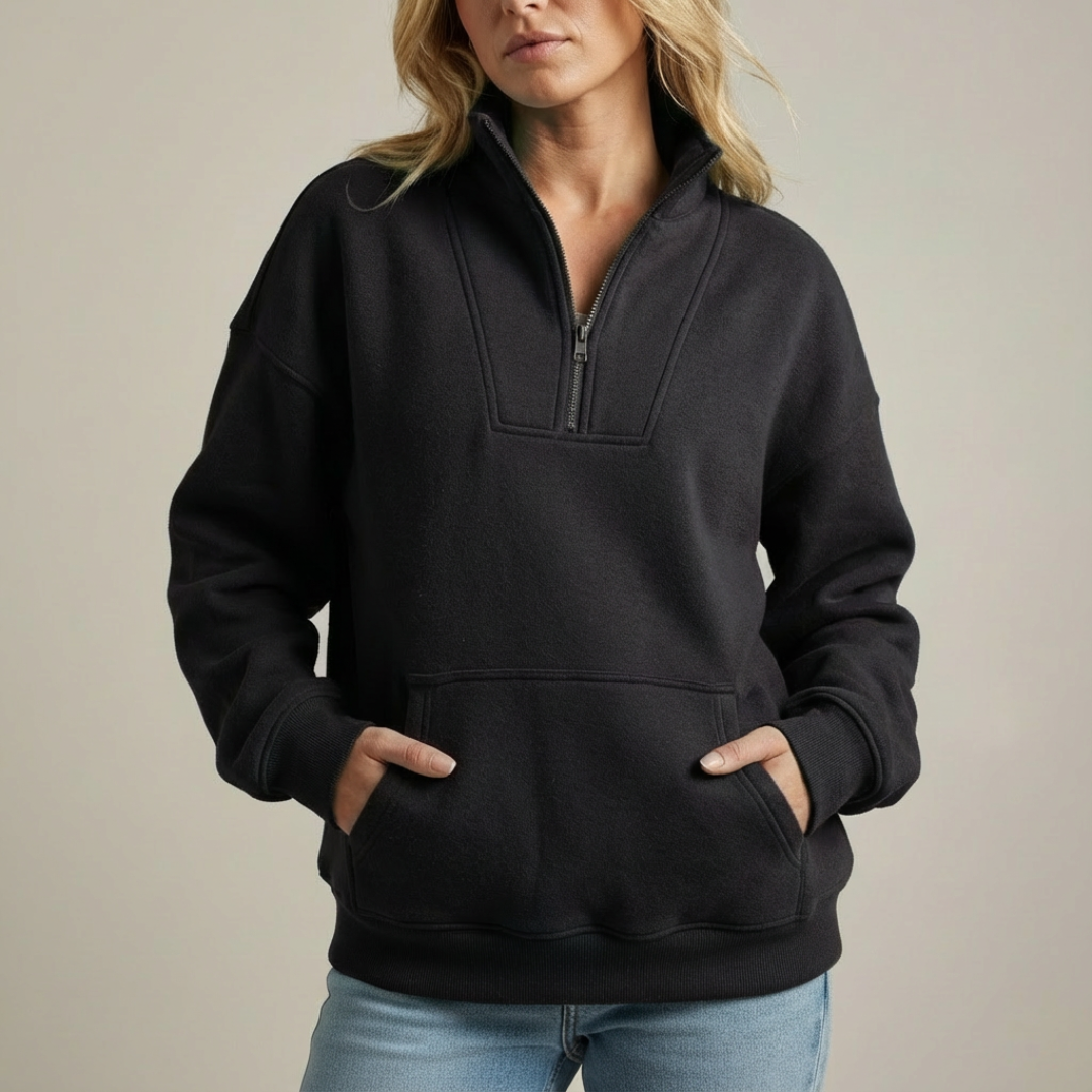 Pull polaire à demi-zip CozyAura