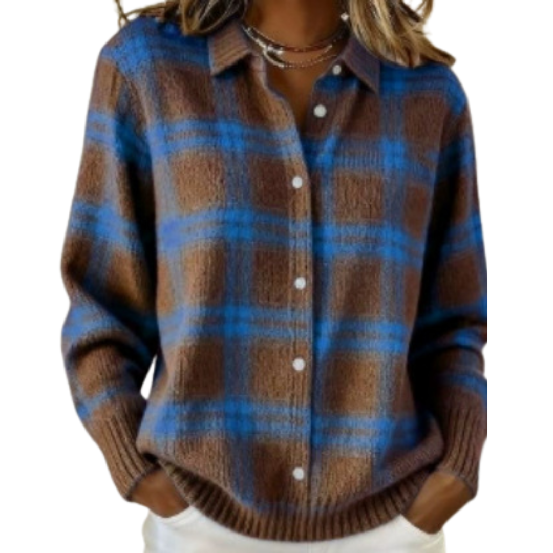 Talbot™ | Autumn Ombré Plaid Cardigan