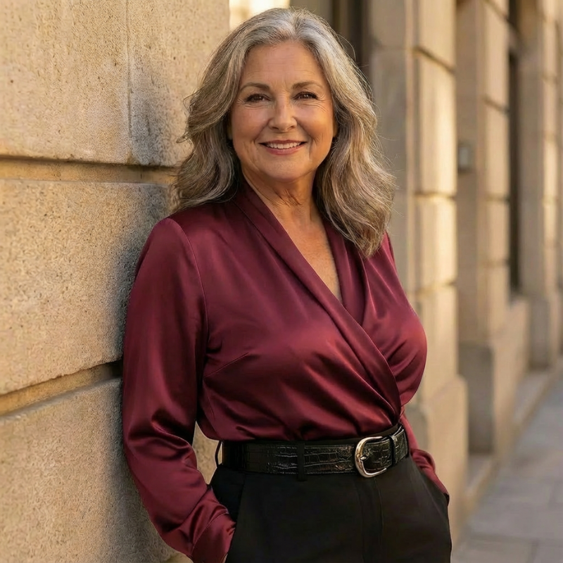 Talbot™ | Silky Drape Blouse