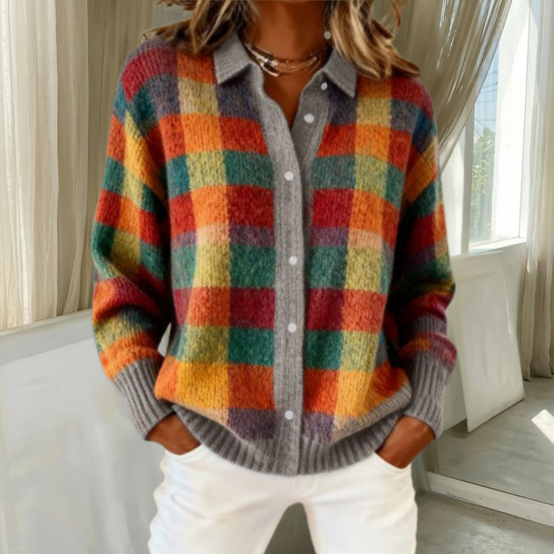 Talbot™ | Rainbow Plaid Shirt Cardigan