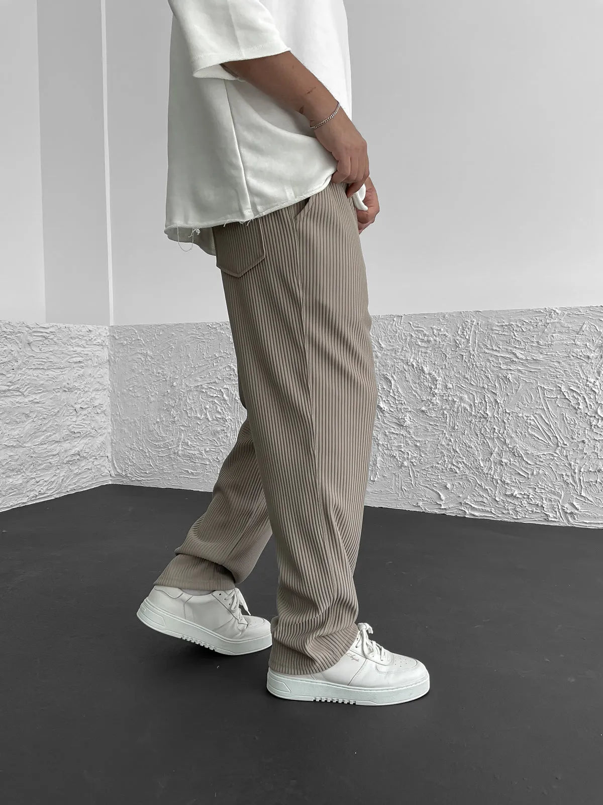 Rivelle™ – RIBBED RELAXED FIT TROUSERS