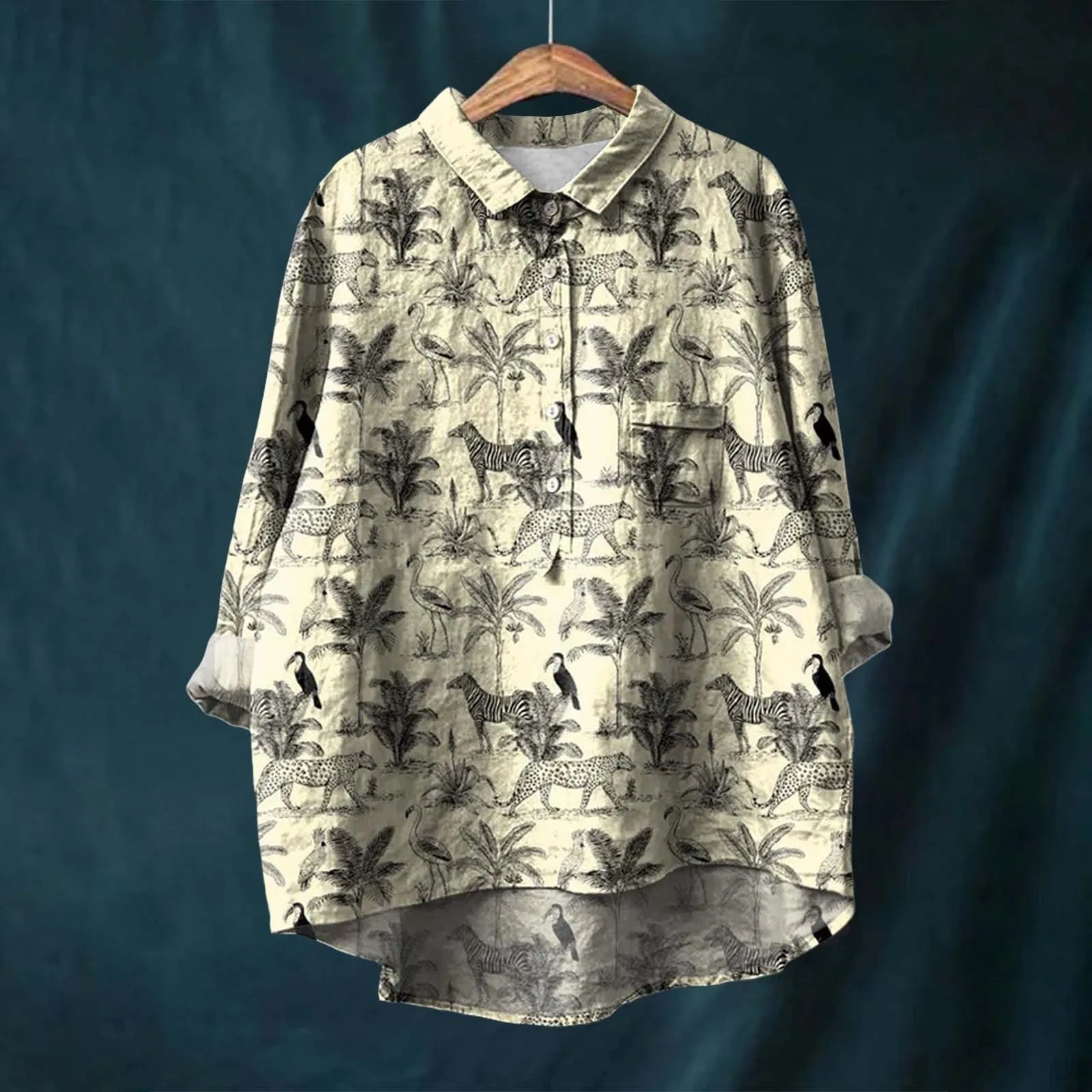 Talbot™ | Printed Linen Blouse