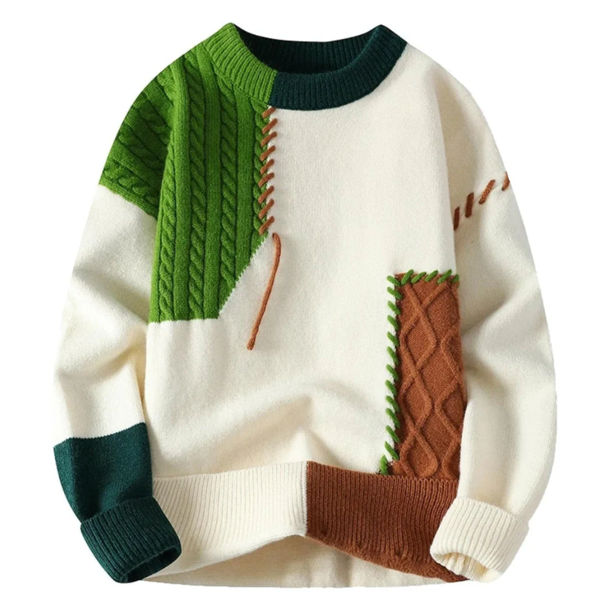 AMOR™ - PATCHWORK STYLE SWEATER
