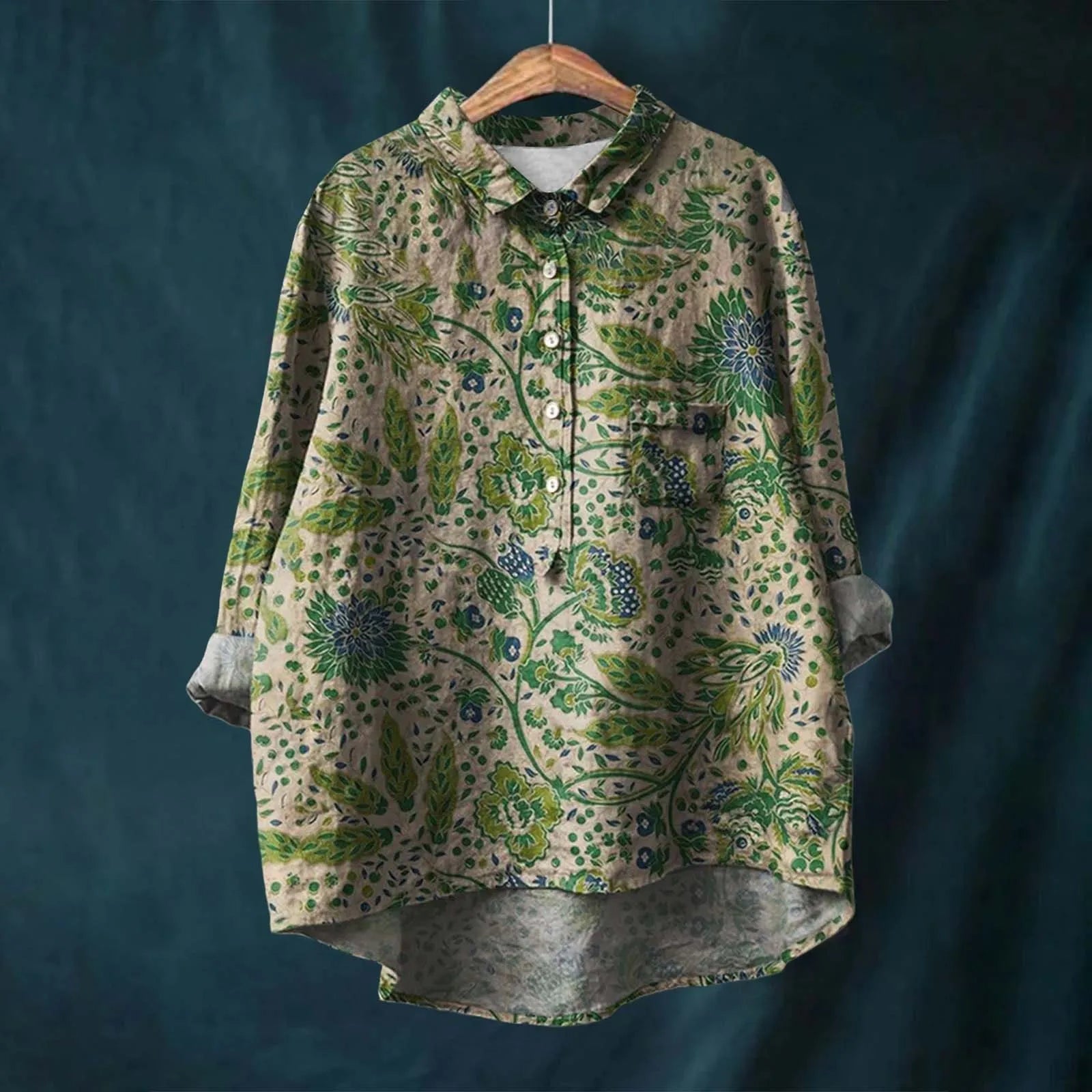 Talbot™ | Printed Linen Blouse