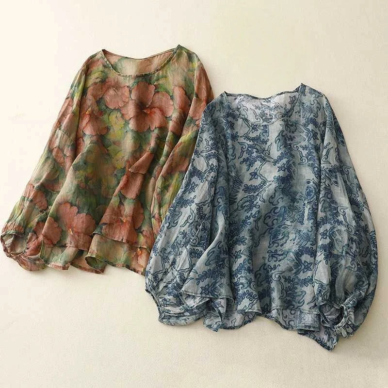AERIN | LONG SLEEVED LINEN BLOUSE