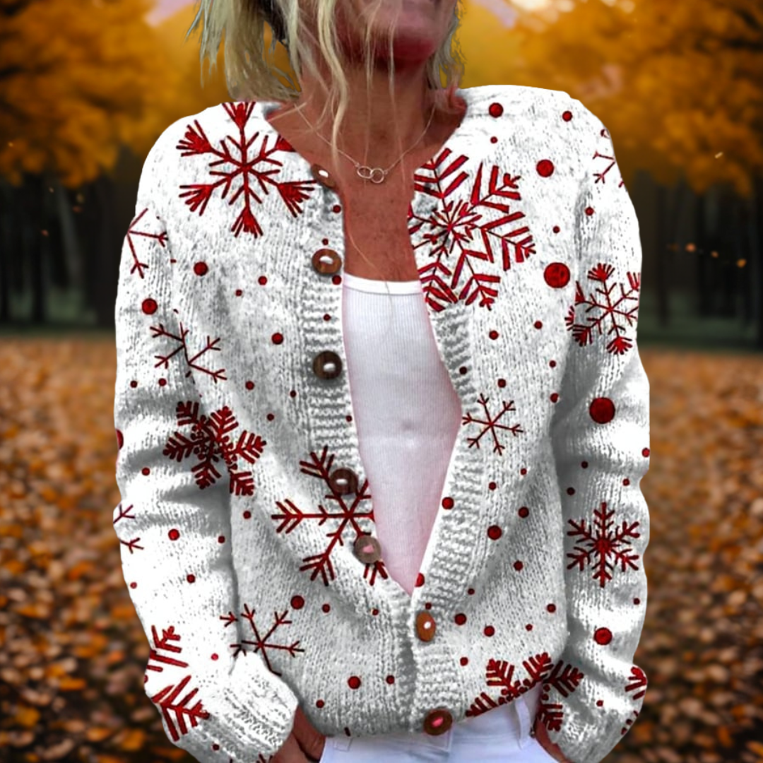 Talbot™ | Red Snowflake Cardigan