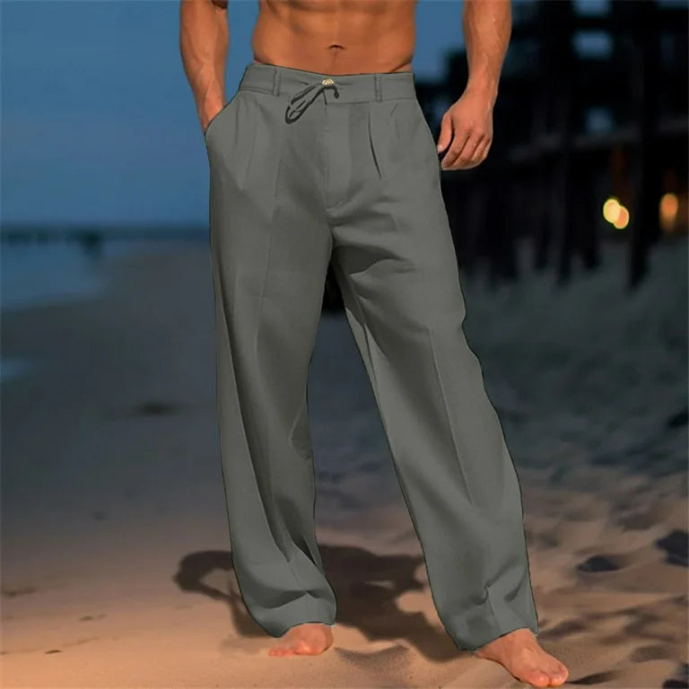 NATHAN™ – MENS COTTON CASUAL SUMMER TROUSERS