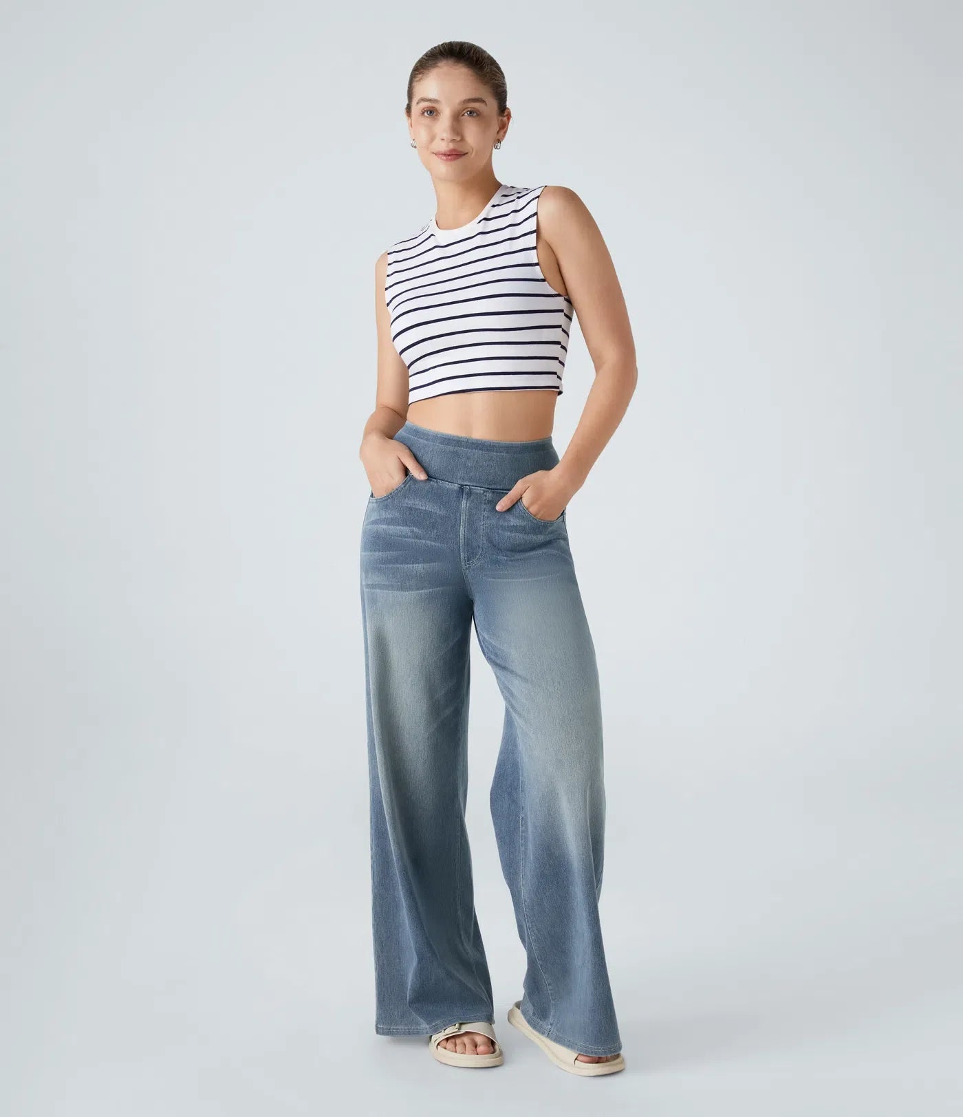 Eva - High-Waisted Stretch Trousers