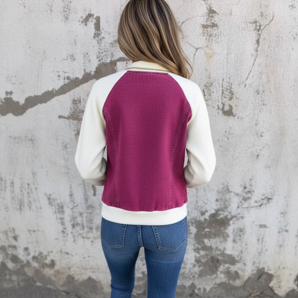 Talbot™| Two-Tone Denim Knit Jacket