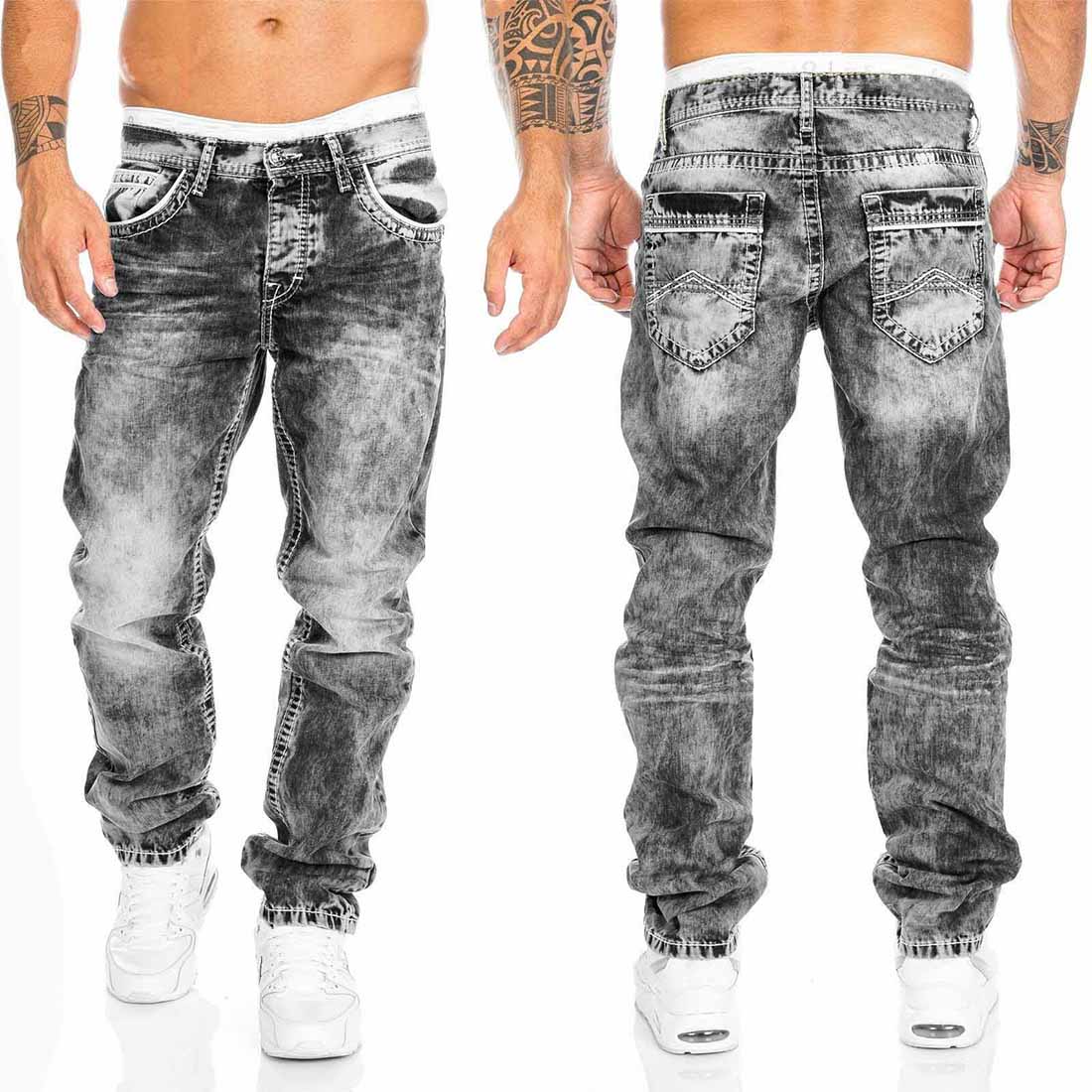 Mael Denim Biker Jeans™ - STYLISH BIKER TROUSERS WITH A SLIM FIT