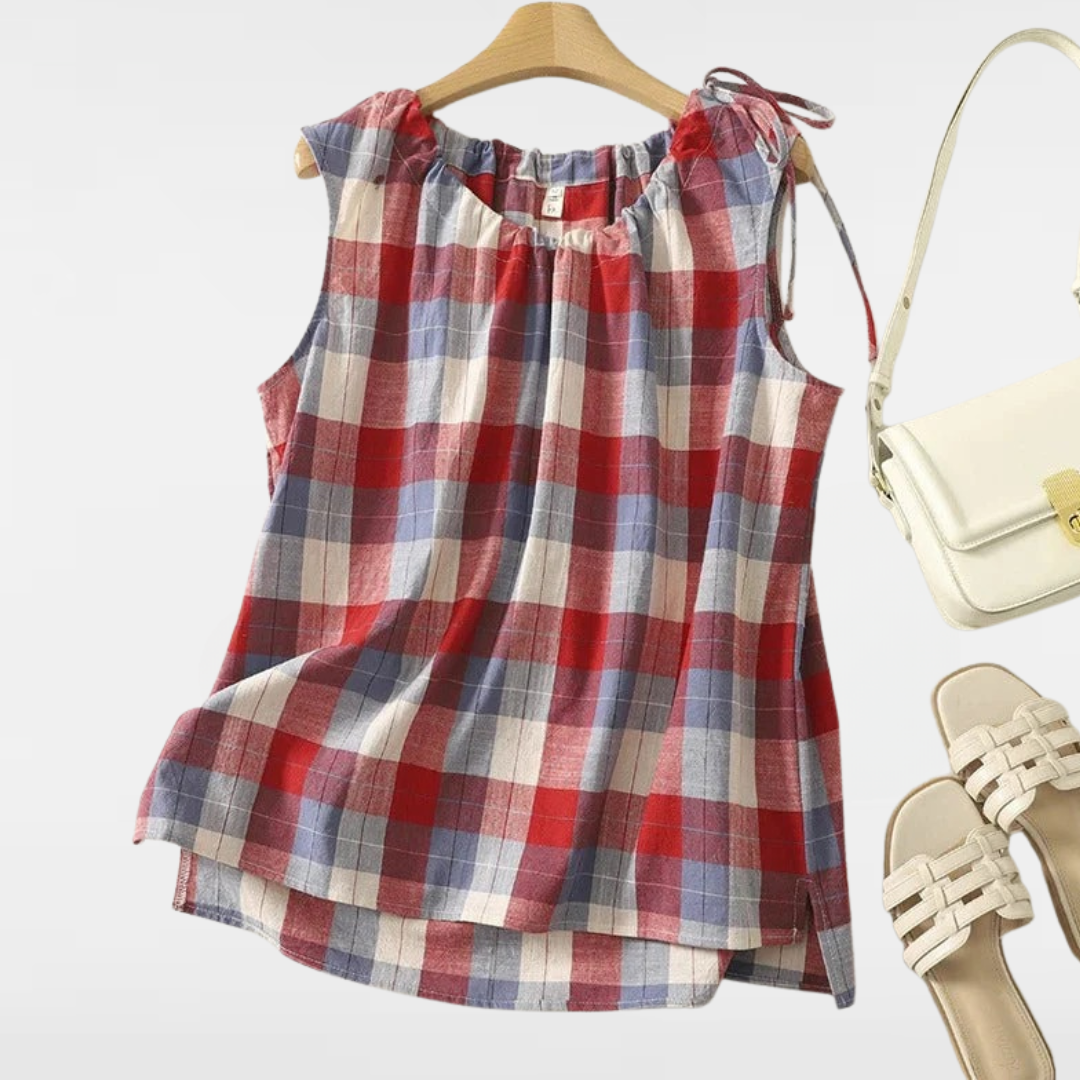 ERIS | SLEEVELESS LINEN TOP