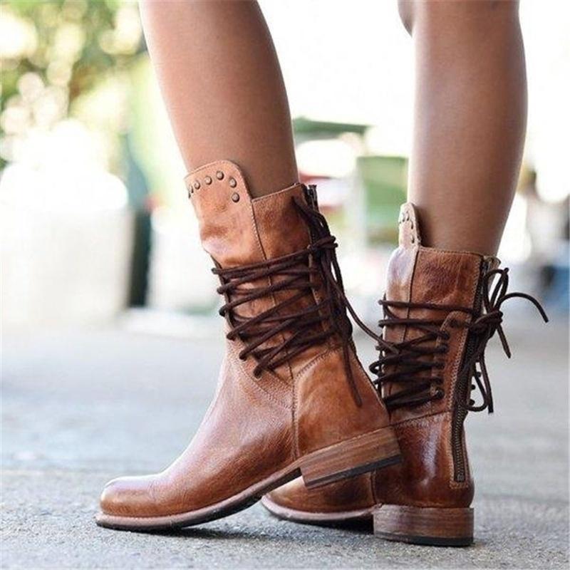 WYNONA | BOTTES RUSTIQUES EN CUIR VINTAGE