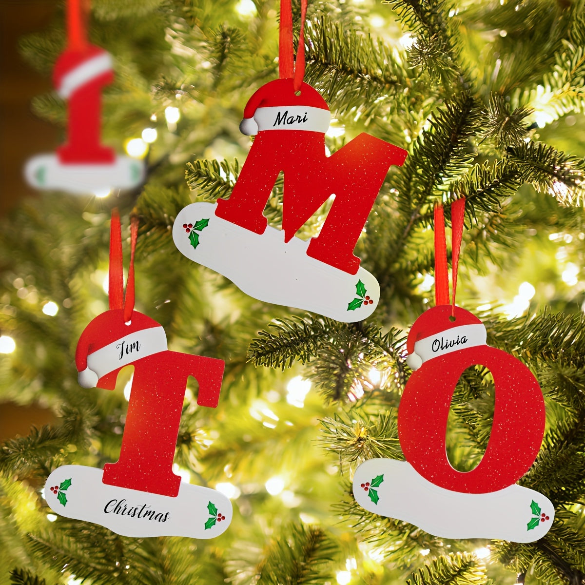 Talbot™ Personalized Christmas Letter Ornaments
