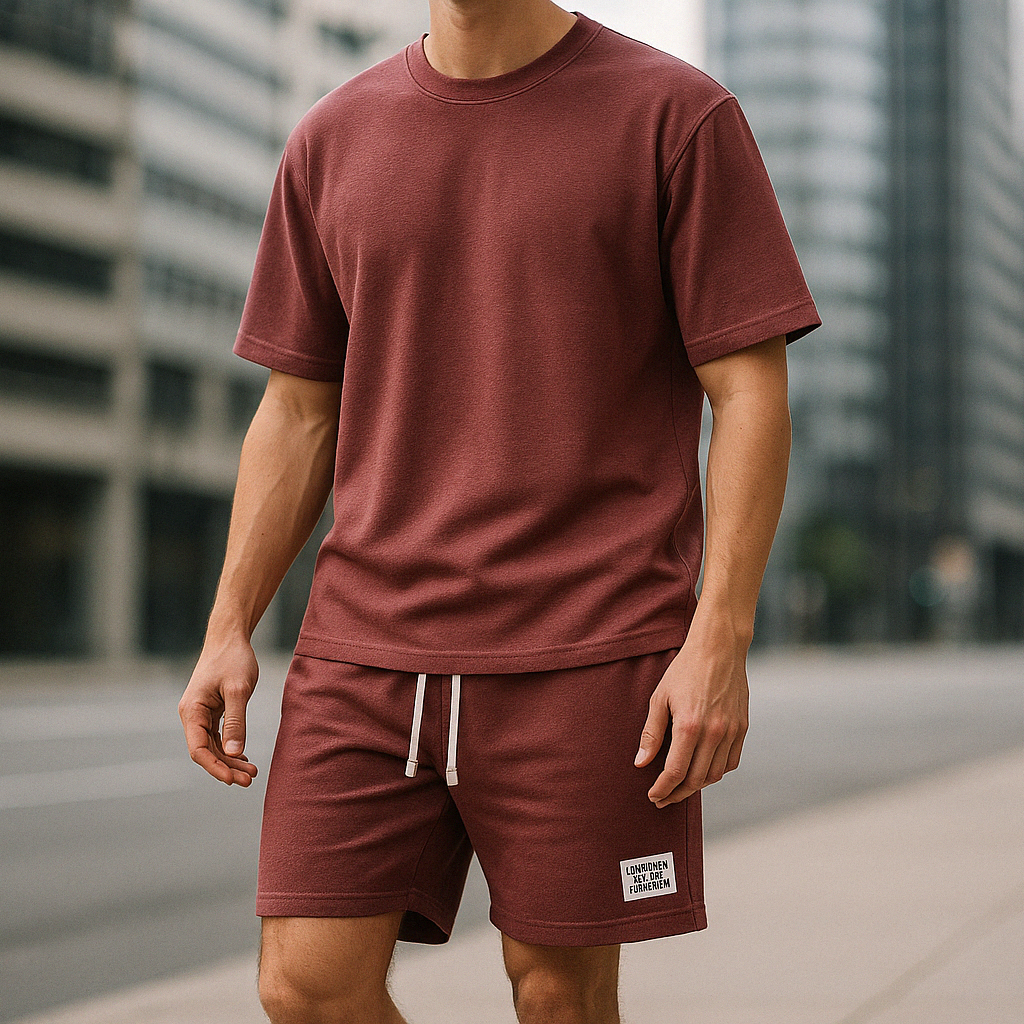 Abbinato™ - COORDINATED T-SHIRT AND SHORTS SET WITH CASUAL STYLE