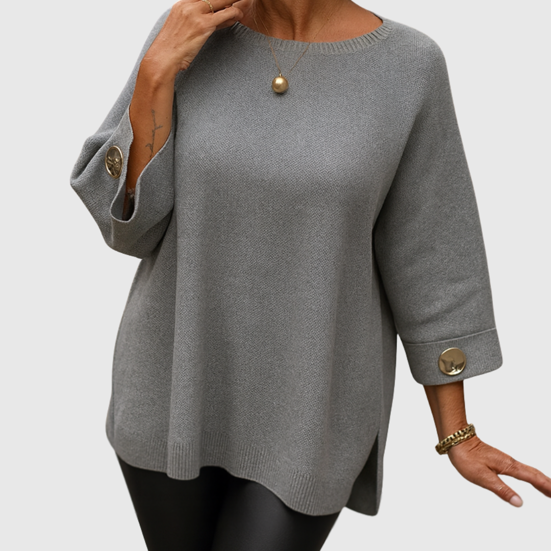 Talbot™ | Gold Button Tunic Sweater