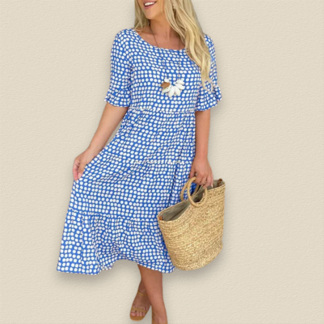 Maelinne | Robe midi à manches volantées 