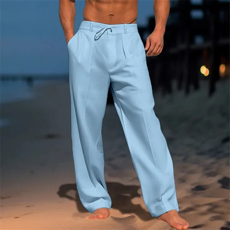 NATHAN™ – MENS COTTON CASUAL SUMMER TROUSERS