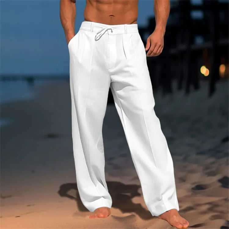 NATHAN™ – MENS COTTON CASUAL SUMMER TROUSERS